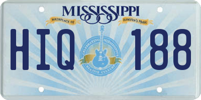 MS license plate HIQ188