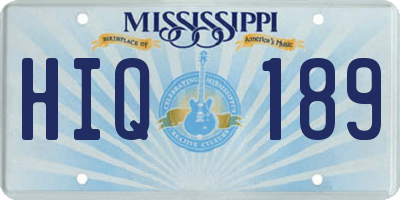 MS license plate HIQ189