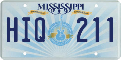 MS license plate HIQ211