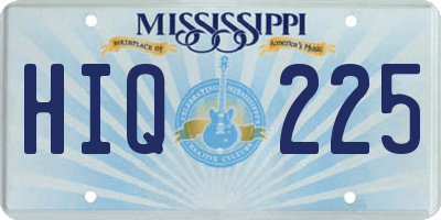 MS license plate HIQ225
