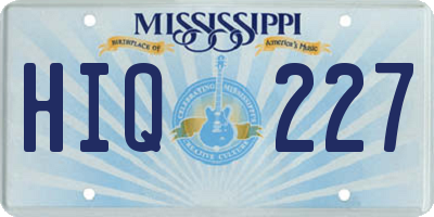 MS license plate HIQ227