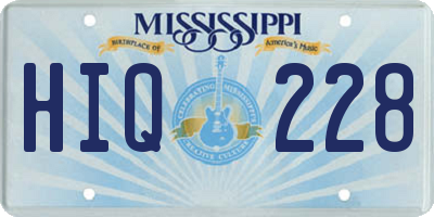 MS license plate HIQ228