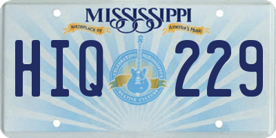 MS license plate HIQ229