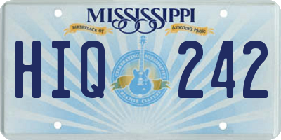 MS license plate HIQ242