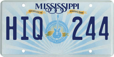 MS license plate HIQ244