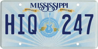 MS license plate HIQ247