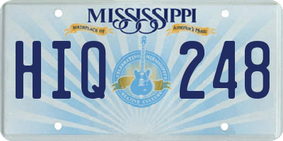 MS license plate HIQ248