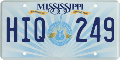 MS license plate HIQ249