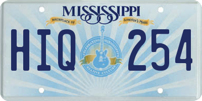 MS license plate HIQ254