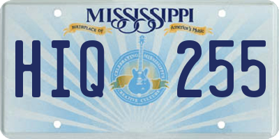 MS license plate HIQ255