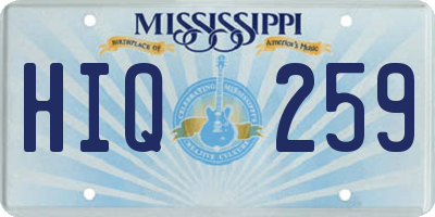 MS license plate HIQ259