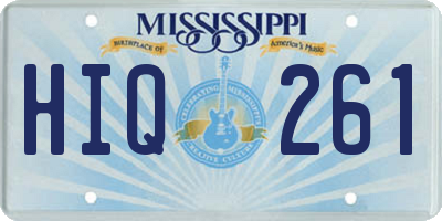 MS license plate HIQ261
