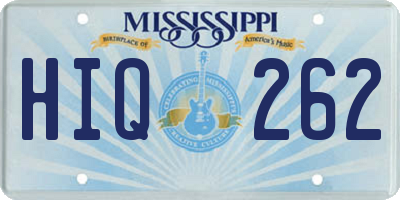 MS license plate HIQ262