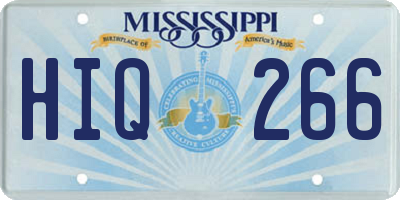 MS license plate HIQ266