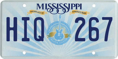 MS license plate HIQ267