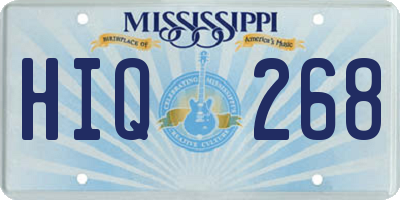 MS license plate HIQ268