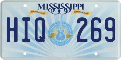 MS license plate HIQ269