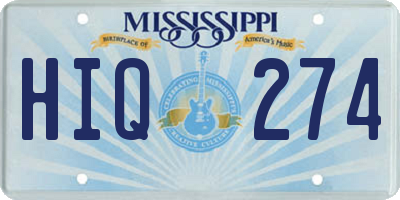 MS license plate HIQ274