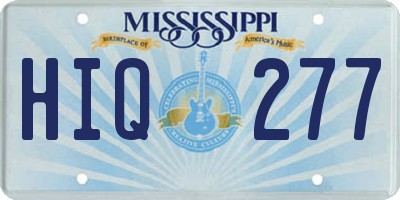 MS license plate HIQ277