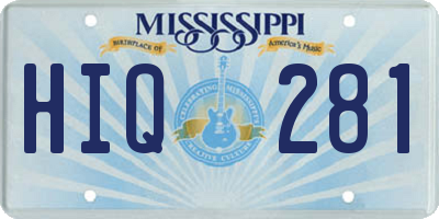 MS license plate HIQ281