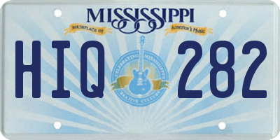 MS license plate HIQ282