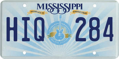 MS license plate HIQ284