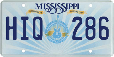 MS license plate HIQ286