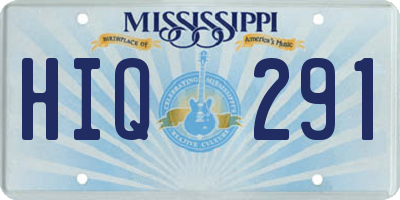 MS license plate HIQ291