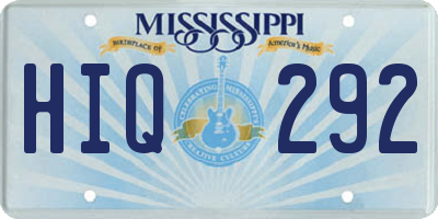 MS license plate HIQ292