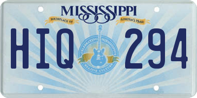 MS license plate HIQ294