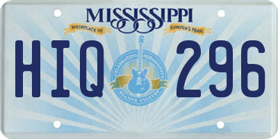 MS license plate HIQ296