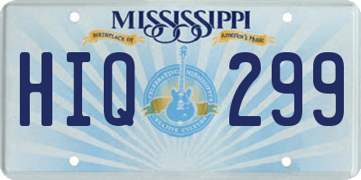 MS license plate HIQ299