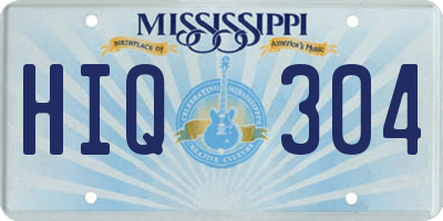 MS license plate HIQ304