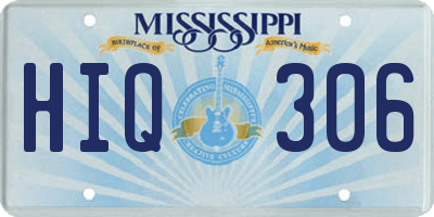 MS license plate HIQ306