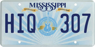 MS license plate HIQ307
