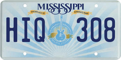 MS license plate HIQ308