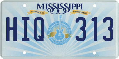 MS license plate HIQ313