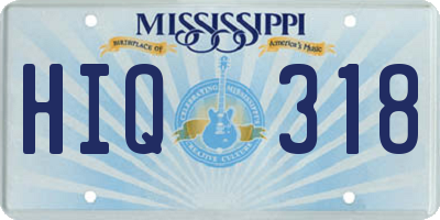MS license plate HIQ318