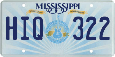 MS license plate HIQ322