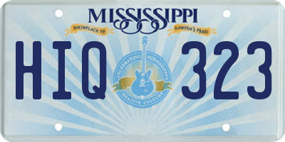 MS license plate HIQ323