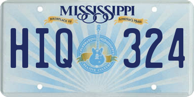MS license plate HIQ324