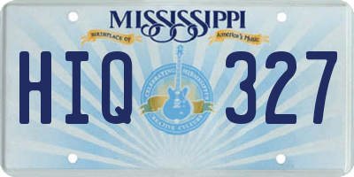 MS license plate HIQ327