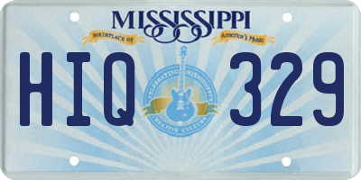 MS license plate HIQ329