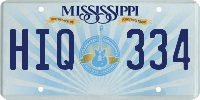 MS license plate HIQ334