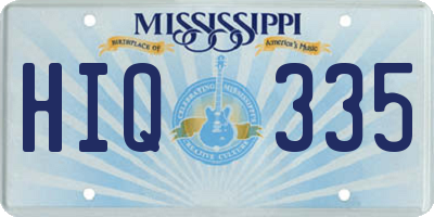 MS license plate HIQ335