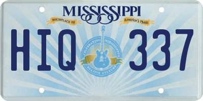 MS license plate HIQ337