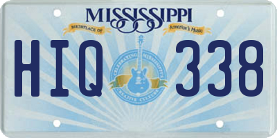 MS license plate HIQ338