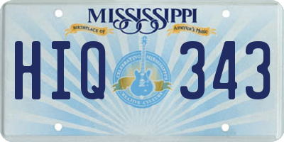 MS license plate HIQ343