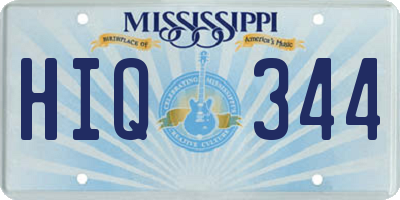 MS license plate HIQ344