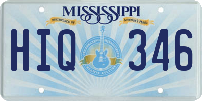 MS license plate HIQ346